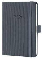 Sigel Naptár, A6, heti, 2026, kemény borító, SIGEL "Conceptum", sötét szürke (C2667) - tonerpiac