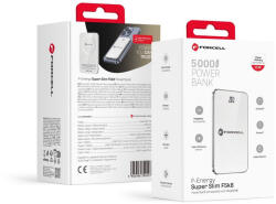 Forcell MagSafe Forcell F-Energy SuperSlim F5K8 QC4.0 PD3.0 15W 5000 mAh külső akkumulátor fehér