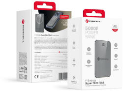 Forcell MagSafe Forcell F-Energy SuperSlim F5K8 QC4.0 PD3.0 15W 5000 mAh szürke 0INT készülékkel kompatibilis külső akkumulátor