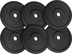Physionics Súlyzó készlet 6 x 5 kg öntöttvas 31 mm (WEIGHTCI01-6x5) - gorillasports Súlytárcsa