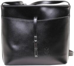 Rea Moda Olasz bőr 5085 Bis fekete kisebb női oldaltáska