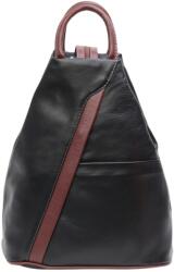 Rea Moda Olasz bőr 1360 fekete barna női hátizsák