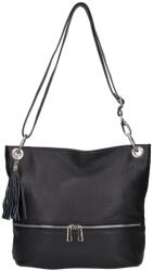 Rea Moda Olasz bőr 7500 fekete női válltáska