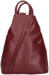 Rea Moda Olasz bőr 1360 bordó női hátizsák és válltáska
