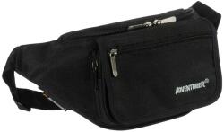 Adventurer Fedeles, 4 cipzáros fekete vászon övtáska Adventurer (bt 9163 fekete)