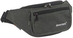 Adventurer Fedeles, 4 cipzáros szürke vászon övtáska Adventurer (bt 9163 szürke)