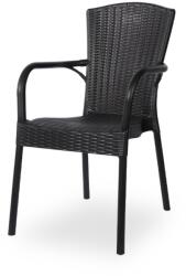 Klubfotel Éttermi/kerti szék ANDREA - antracit-fekete