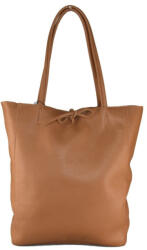  Valódi bőr női táska nagyméretű barna shopper (na-2915-brown)
