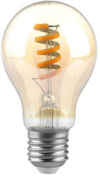 V-TAC Borostyán LED izzó filament COG E27 A60 4W 1800K gömb - 217335 (217335)