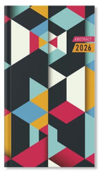 PD Calendar Határidőnapló Period Abstract Zsebnaptár álló Stepped papír 2026