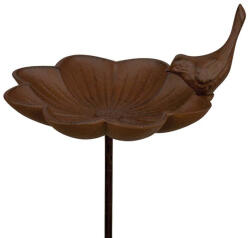 Esschert Design Leszúrható öntöttvas madáretető és itató, 80 cm (FB302)