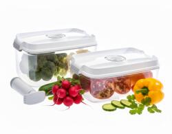 Status szett dobozban (2 db Fehér vákuumtároló doboz: 1, 4L+2L+1 db kézi pumpa)