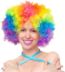 PartyPal Bohóc / Party paróka - színes göndör (MEZ-5904610142899)