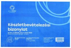 Bluering Készletbevételezési bizonylat anyag bevét A5 25x4lapos fekvő 12-111/V. 8 tételes - suplix