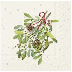 Ihr MISTLETOES papírszalvéta csomag 25x25cm, Krém (C1093160)