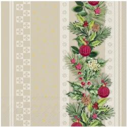 Ihr CHRISTMAS ELEMENTS STRIPES papírszalvéta csomag 33x33cm, Krém (L1096260)