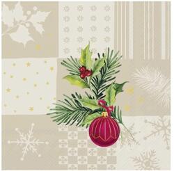 Ihr CHRISTMAS ELEMENTS SQUARES papírszalvéta csomag 33x33cm, Krém (L1096360)