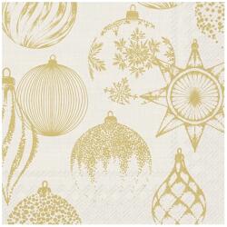 Ihr SHINING BAUBLES papírszalvéta csomag 33x33cm, Krém (L1025369)
