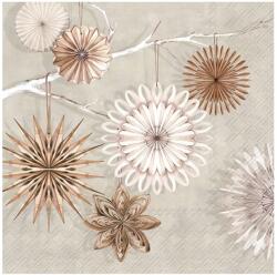 Ihr PAPER STARS papírszalvéta csomag 33x33cm, Lenvászonszín (L1063166)