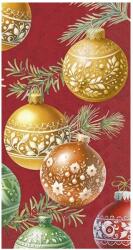 Ihr CHRISTMAS BUBBLES papírszalvéta csomag 33x42cm, Piros (BF1088310)