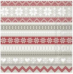 Ihr NORDIC PATTERN papírszalvéta csomag 33x33cm, Krém (L1018861)