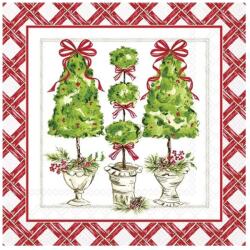Ihr HOLLY TOPIARY papírszalvéta csomag 25x25cm, Piros (C1090510)