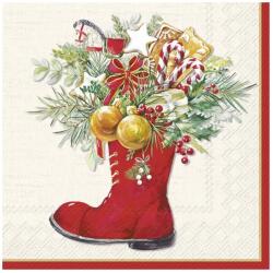 Ihr CHRISTMAS BOOTS papírszalvéta csomag 33x33cm, Krém (L1027160)