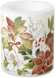 IHR POINSETTIA BOUQUET gyertya 9x10, 5cm, Krém (CKM1087360)