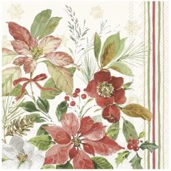 Ihr POINSETTIA BOUQUET papírszalvéta csomag 33x33cm, Krém (L1087360)