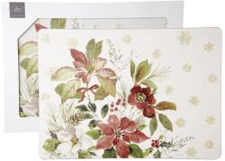 Ihr POINSETTIA BOUQUET parafa tányéralátét 40x29cm szett 2részes , Krém (TS1087360)