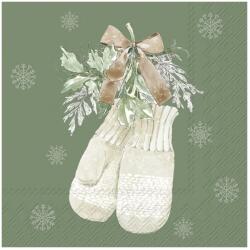 Ihr SIMPLE SEASON GLOVES papírszalvéta csomag 33x33cm, Zöld (L1019120)