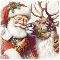 Ihr SANTA'S BEST FRIEND papírszalvéta csomag 33x33cm, Krém (L1094860)