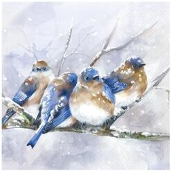 Ihr CUDDLY BIRDIES papírszalvéta csomag 25x25cm, Kék (C1053540)