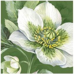 Ihr ELEGANT CHRISTMAS ROSE papírszalvéta csomag 33x33cm, Zöld (L1095420)