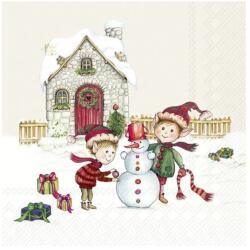 Ihr ELVES AT WORK papírszalvéta csomag 25x25cm, Krém (C1086860)