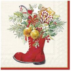 Ihr CHRISTMAS BOOTS papírszalvéta csomag 25x25cm, Krém (C1027160)