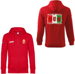  Magyarország pulóver felnőtt kapucnis zippes piros Vibe XS