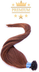HairExtensionShop Prémium U-TIP Póthaj Középbarna Hőillesztéses Hajhosszabbításhoz 70cm (Szín #6) (VUT706)