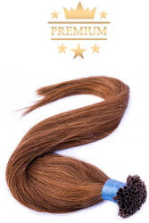 HairExtensionShop Prémium U-TIP Póthaj Világosbarna Hőillesztéses Hajhosszabbításhoz 70cm (Szín #8) (VUT708)