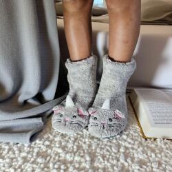 Aura Via Gyerek UNIKORNISOS mamusz csúszásgátlós talprésszel Világos szürke, 32-35 100916