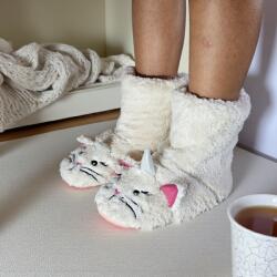 Aura Via Gyerek UNIKORNISOS mamusz csúszásgátlós talprésszel Ecru, 28-31 100903