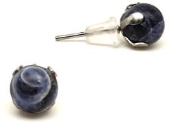 R. M. ékszer Fülbevaló acél karmos golyó szodalit 6mm (088539)