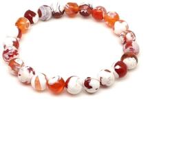 R. M. ékszer Tűzachát ásvány karkötő golyós 8mm (060198)