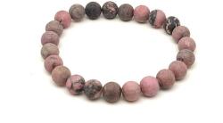 R. M. ékszer Rodonit matt ásvány karkötő golyós 8mm (060127)