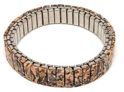 R. M. ékszer Jáspis leopárd rugalmas fém karkötő 10mm (060100)