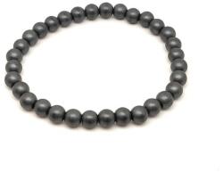 R. M. ékszer Hematit matt ásvány karkötő golyós 6mm (060214)
