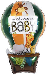  Fólia lufi - Hőlégballon - Welcome Baby - Szafari