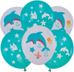  6 darabos latex lufi szett - Tengeri állatok - Delfin