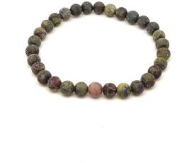 R. M. ékszer Jáspis sárkány matt ásvány karkötő golyós 6mm (060159)