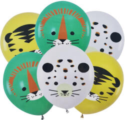  6 darabos latex lufi szett - Állatok - Oroszlán, tigris és párduc